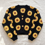 Handmade organic cotton cardigan (Black) by Ana Chic