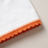 Handmade organic cotton t-shirt with crochet accents by Ana Chic