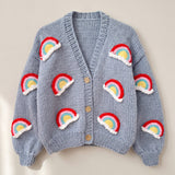 Handmade chunky wool knitted cardigan by Ana Chic