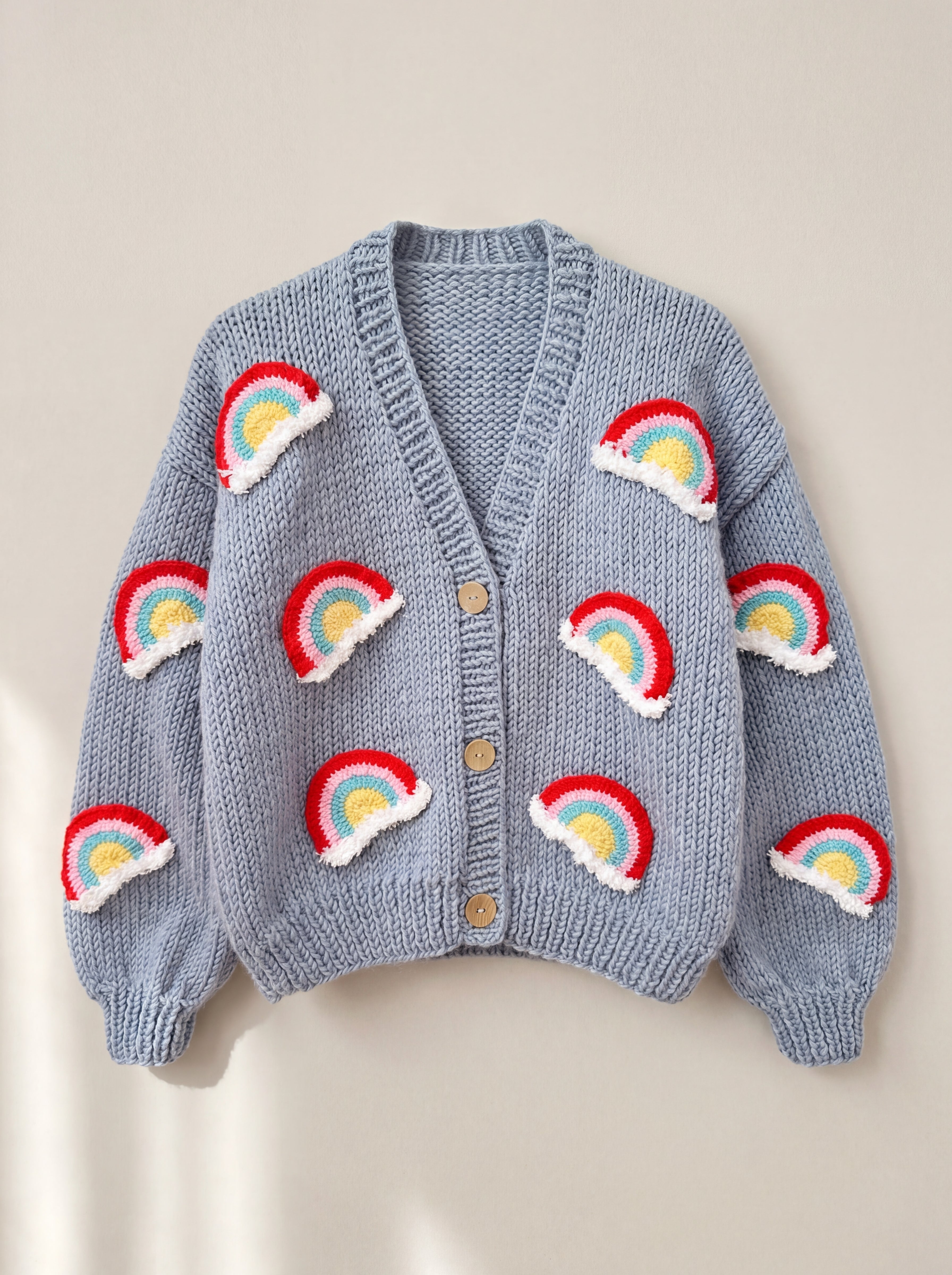Handmade chunky wool knitted cardigan by Ana Chic