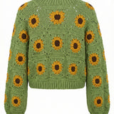 Daisy – Cotton Crochet Cardigan — handmade organic cotton crochet cardigan by Ana Chic, styled view