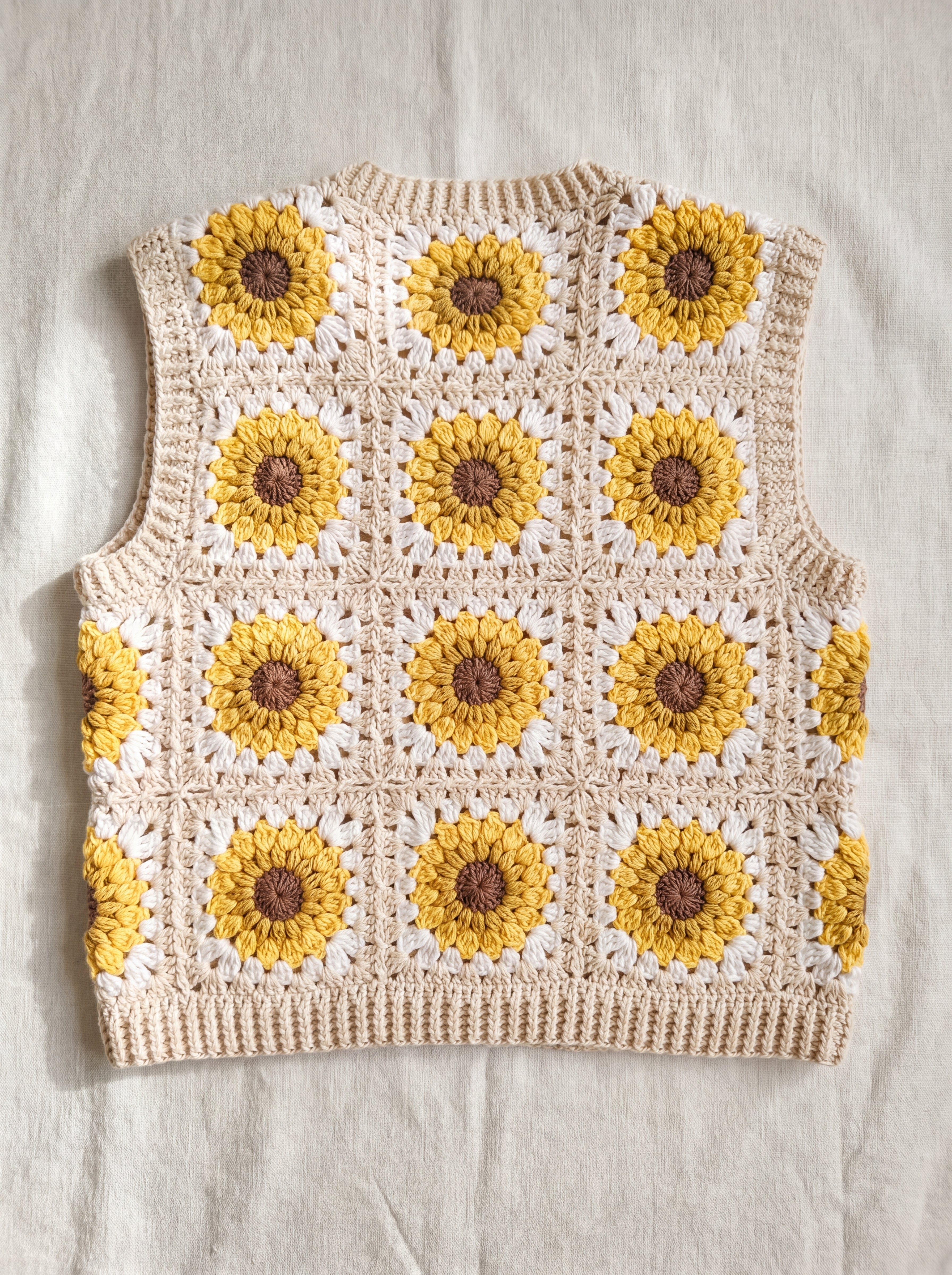 Handmade organic cotton vest by Ana Chic