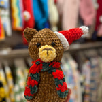 Handmade organic cotton crochet bear toy by Ana Chic