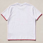 Handmade organic cotton t-shirt with crochet accents by Ana Chic