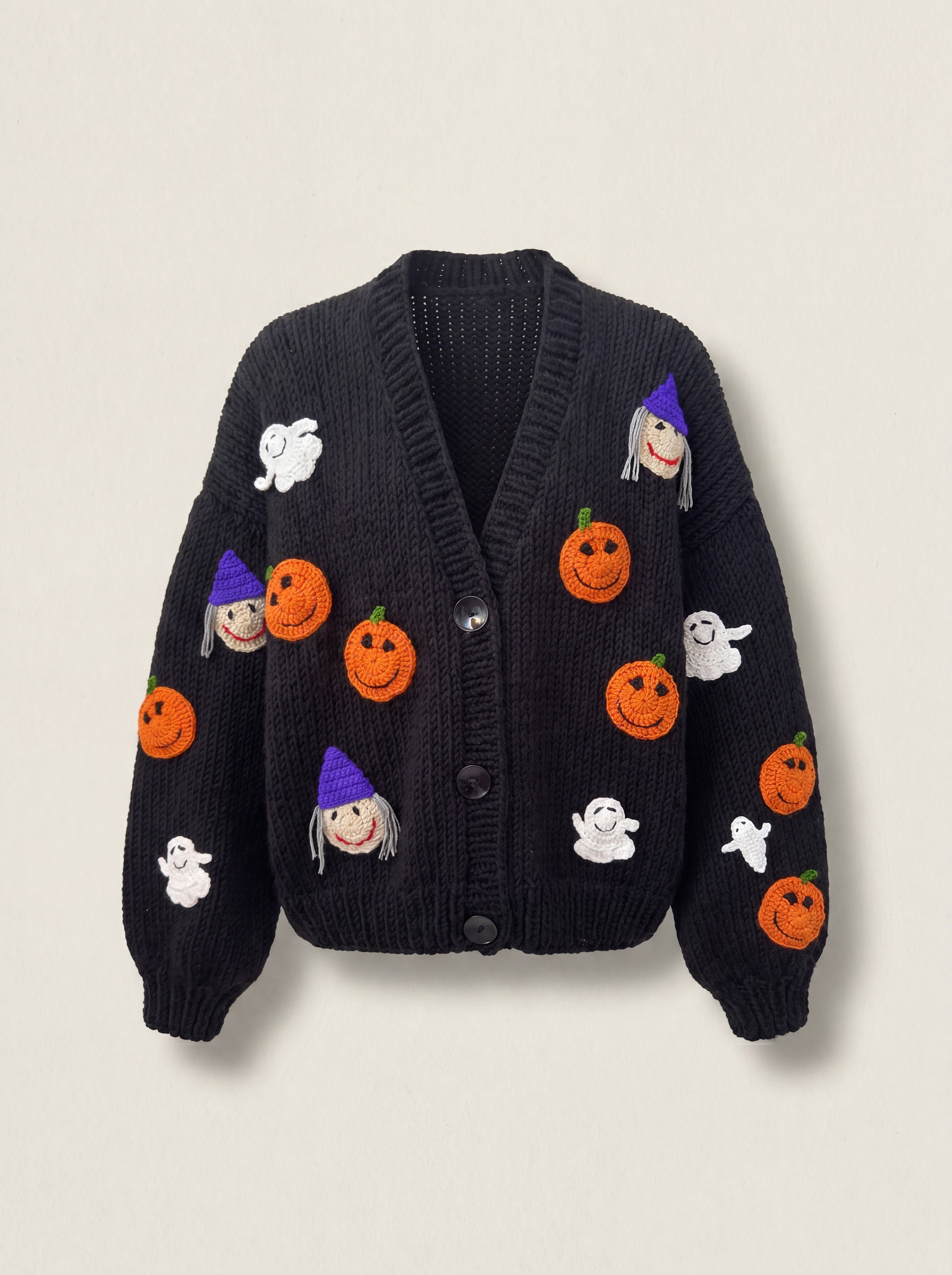 Handmade organic cotton crochet cardigan by Ana Chic