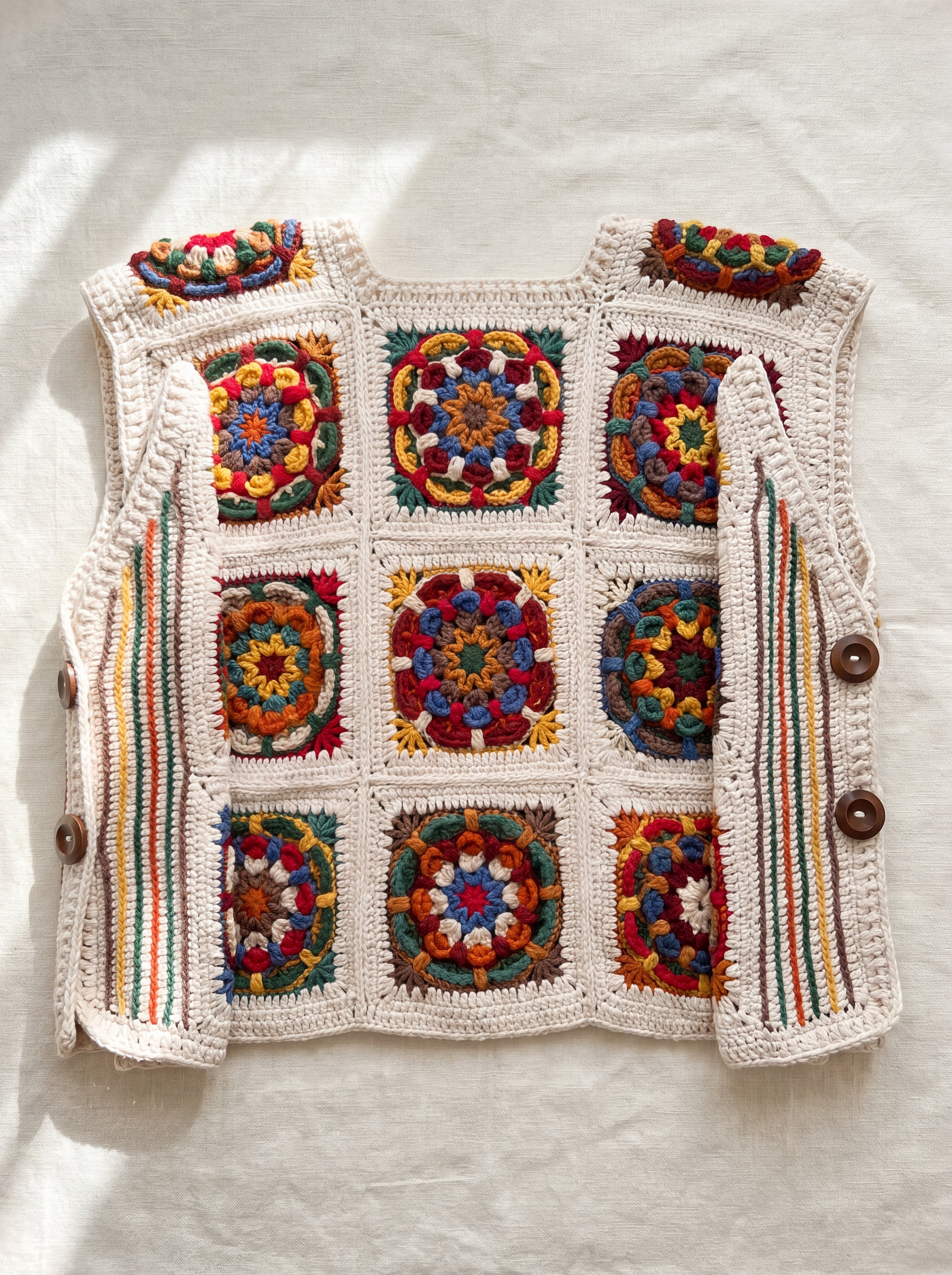Handmade organic cotton vest by Ana Chic