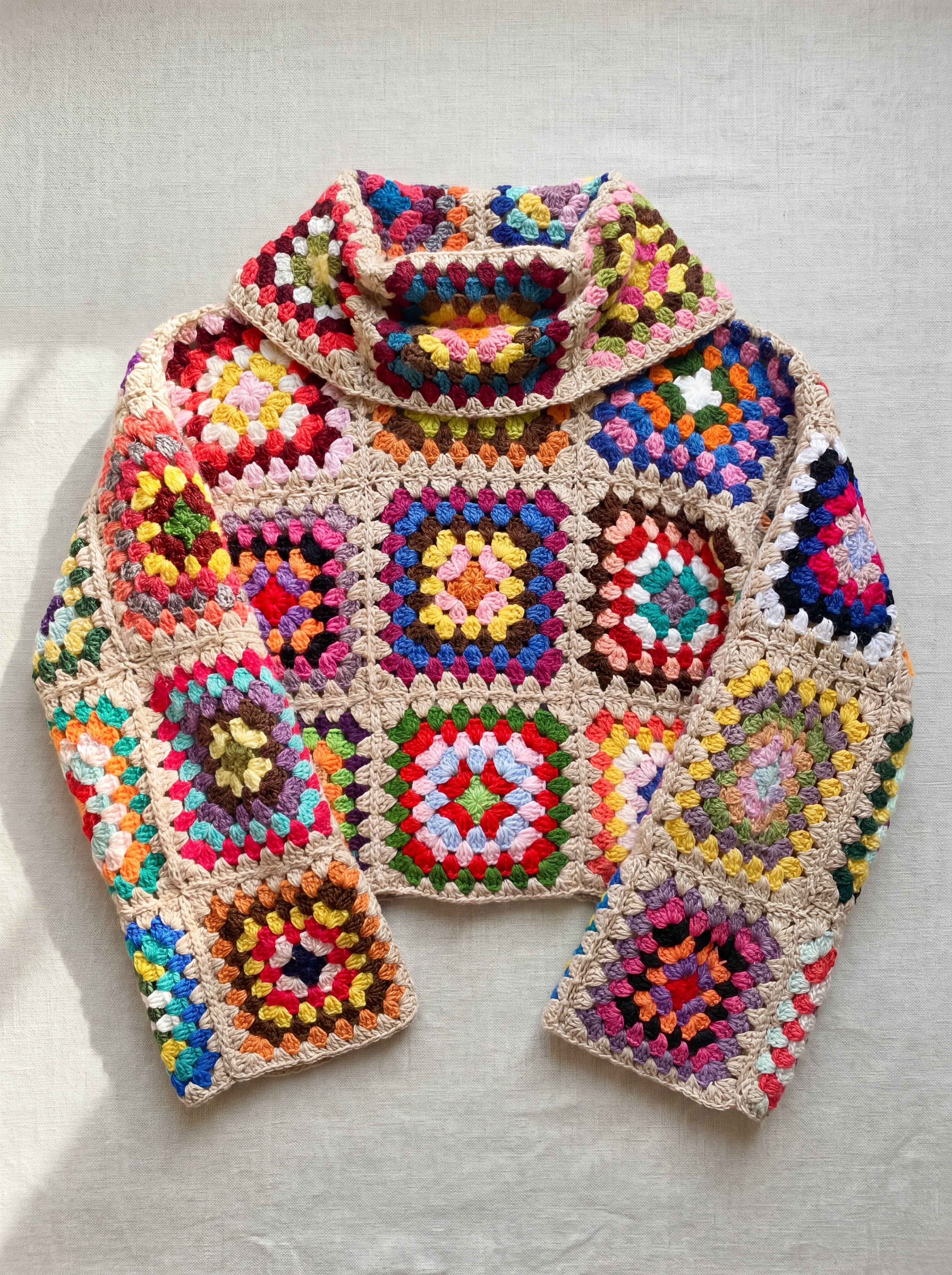 Handmade organic cotton jumper (Beige) by Ana Chic