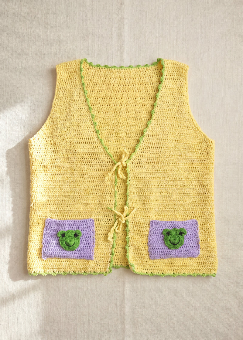 Handmade organic cotton vest by Ana Chic