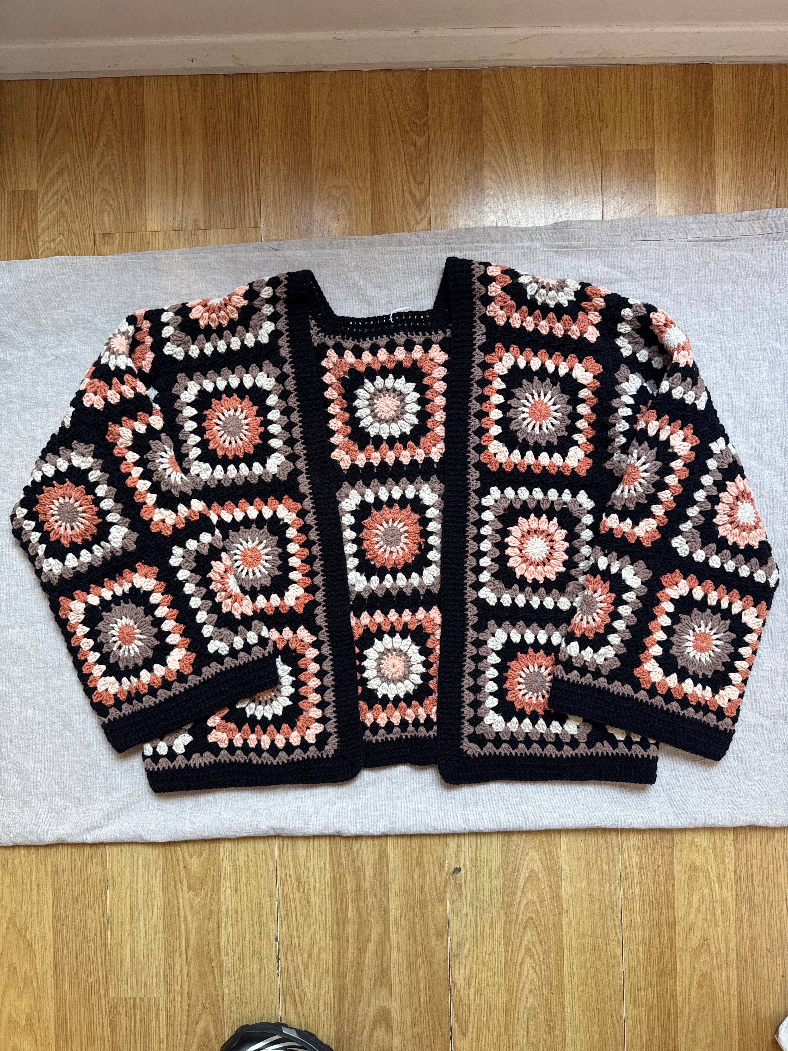 Handmade Cardigan by Ana Chic - Boho Mosaic black