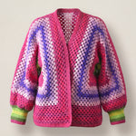 Handmade organic cotton crochet cardigan by Ana Chic
