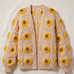 Handmade organic cotton cardigan (Beige) by Ana Chic