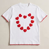 Handmade organic cotton t-shirt with crochet accents by Ana Chic