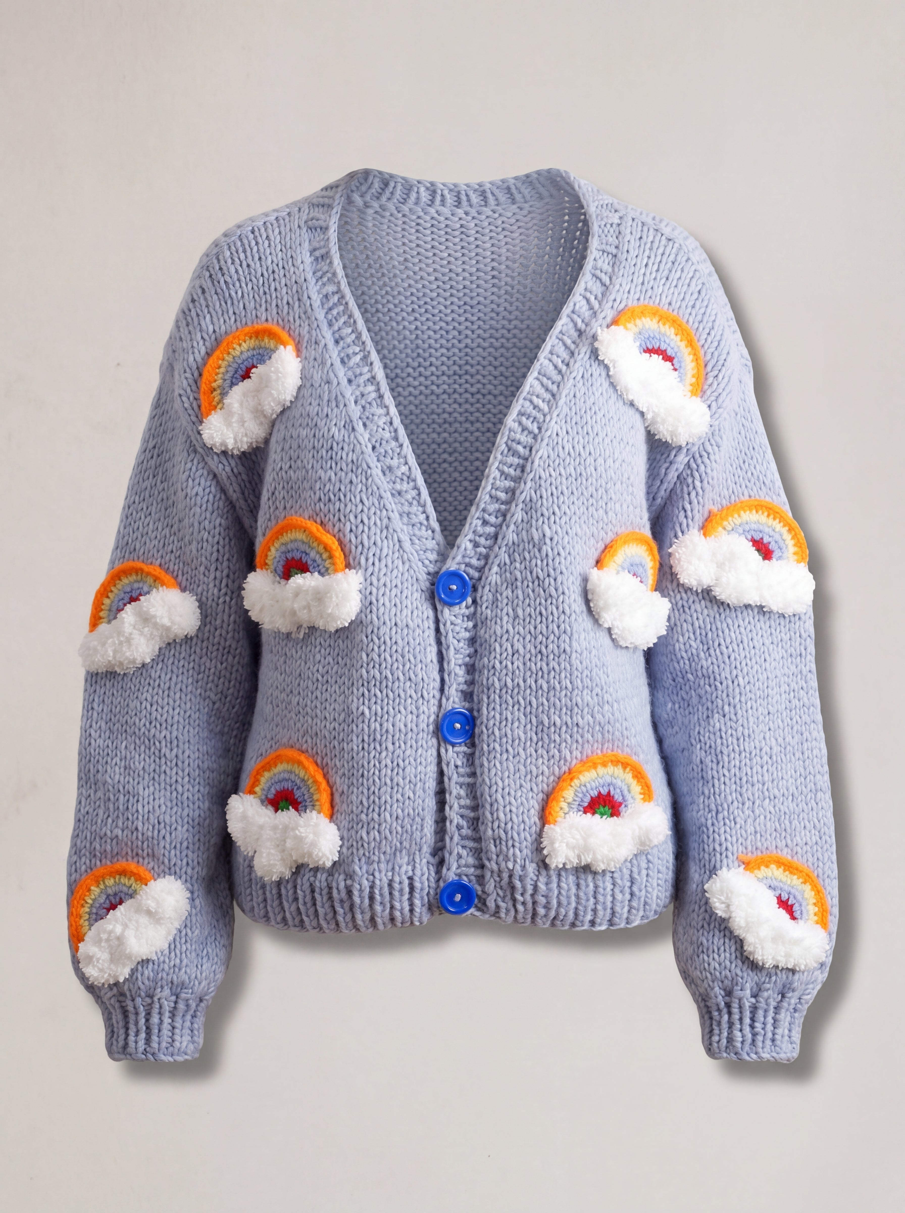 Handmade chunky wool knitted cardigan by Ana Chic