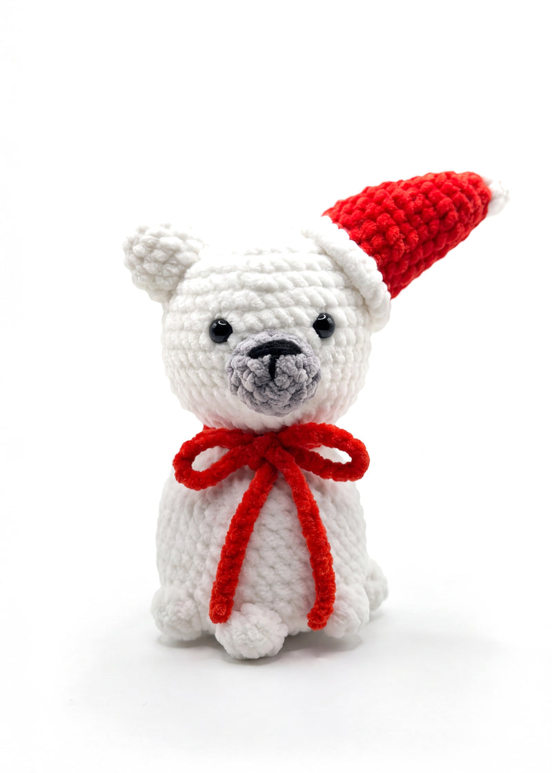 White Bear Toy, handmade crochet amigurumi by Ana Chic