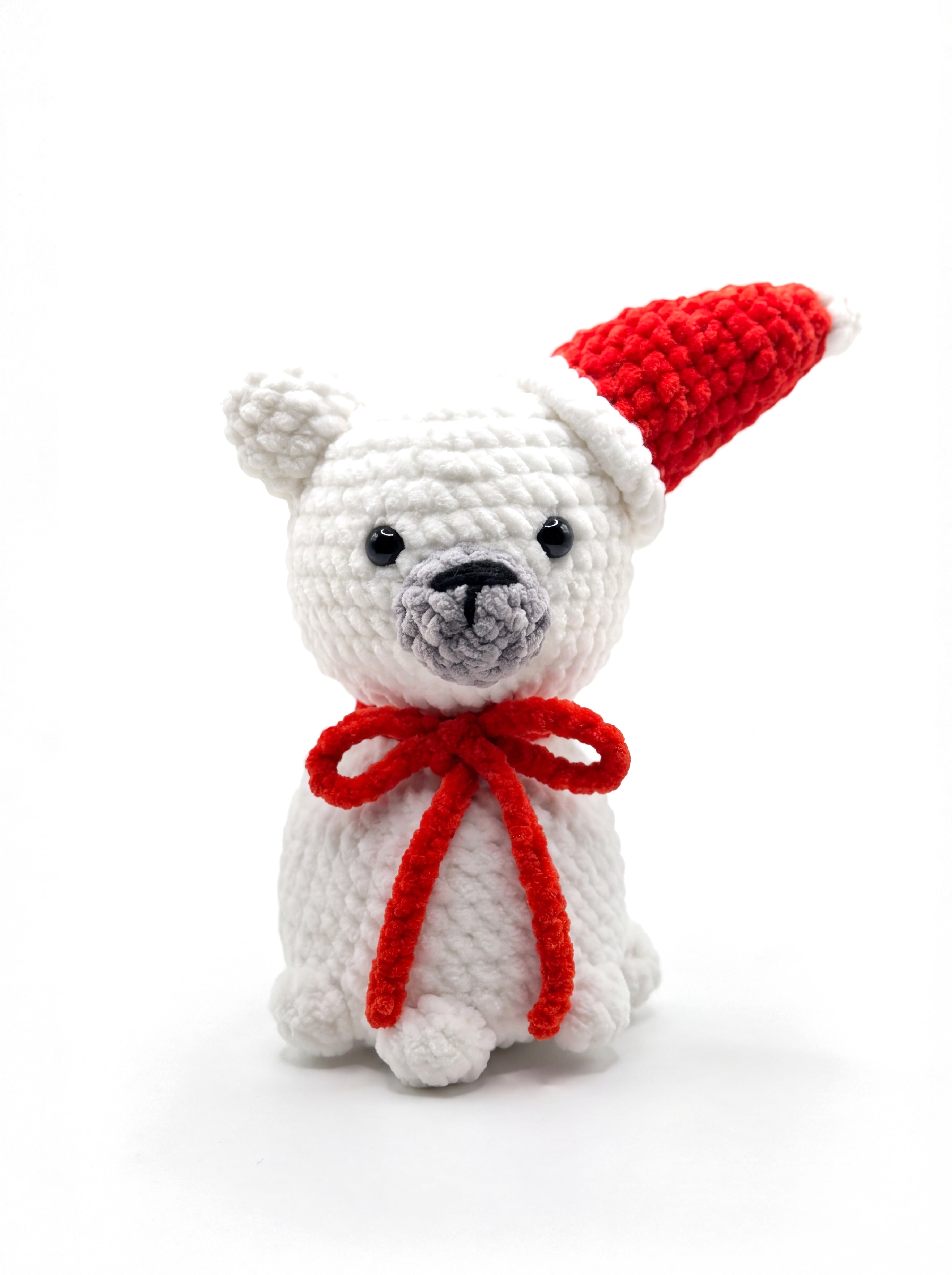 White Bear Toy, handmade crochet amigurumi by Ana Chic