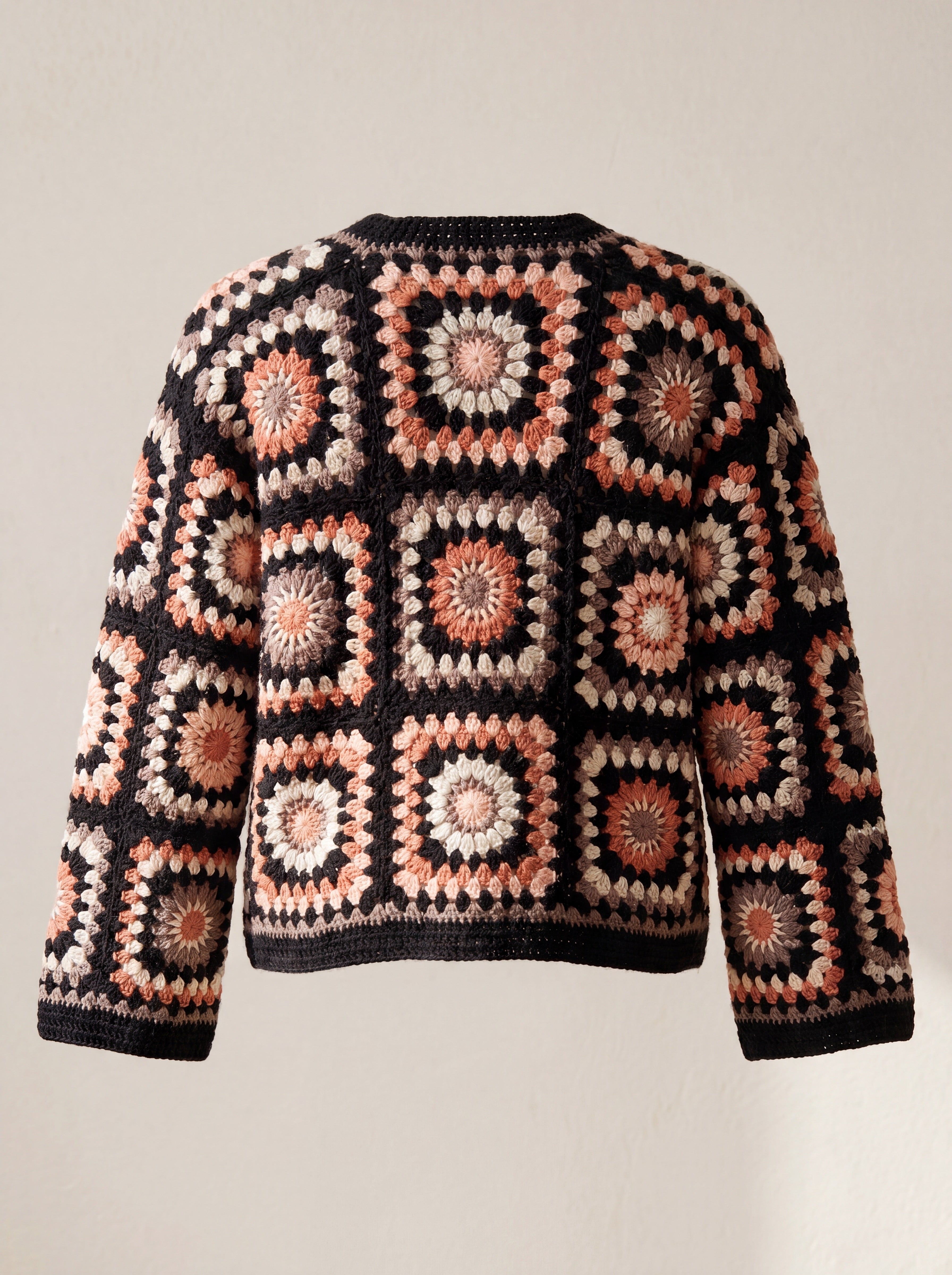 Handmade organic cotton crochet cardigan by Ana Chic