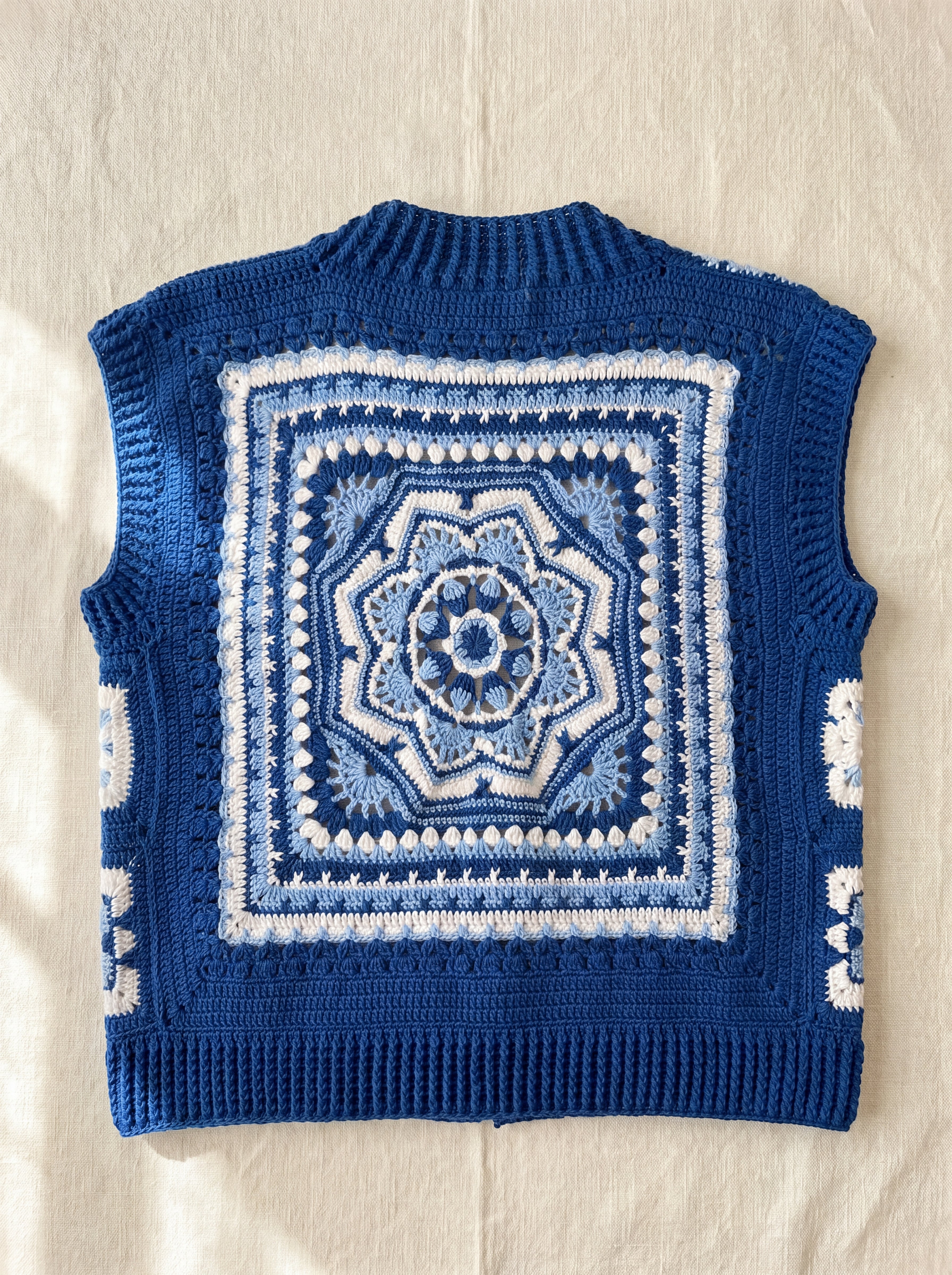 Handmade organic cotton vest by Ana Chic