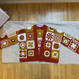 Leyla mandala cardigan orange