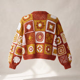 Handmade organic cotton crochet cardigan by Ana Chic