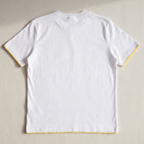 Handmade organic cotton t-shirt with crochet accents by Ana Chic