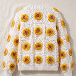 Handmade organic cotton cardigan (White) by Ana Chic