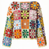 Flower jumper — handmade organic cotton crochet jumper by Ana Chic, styled view