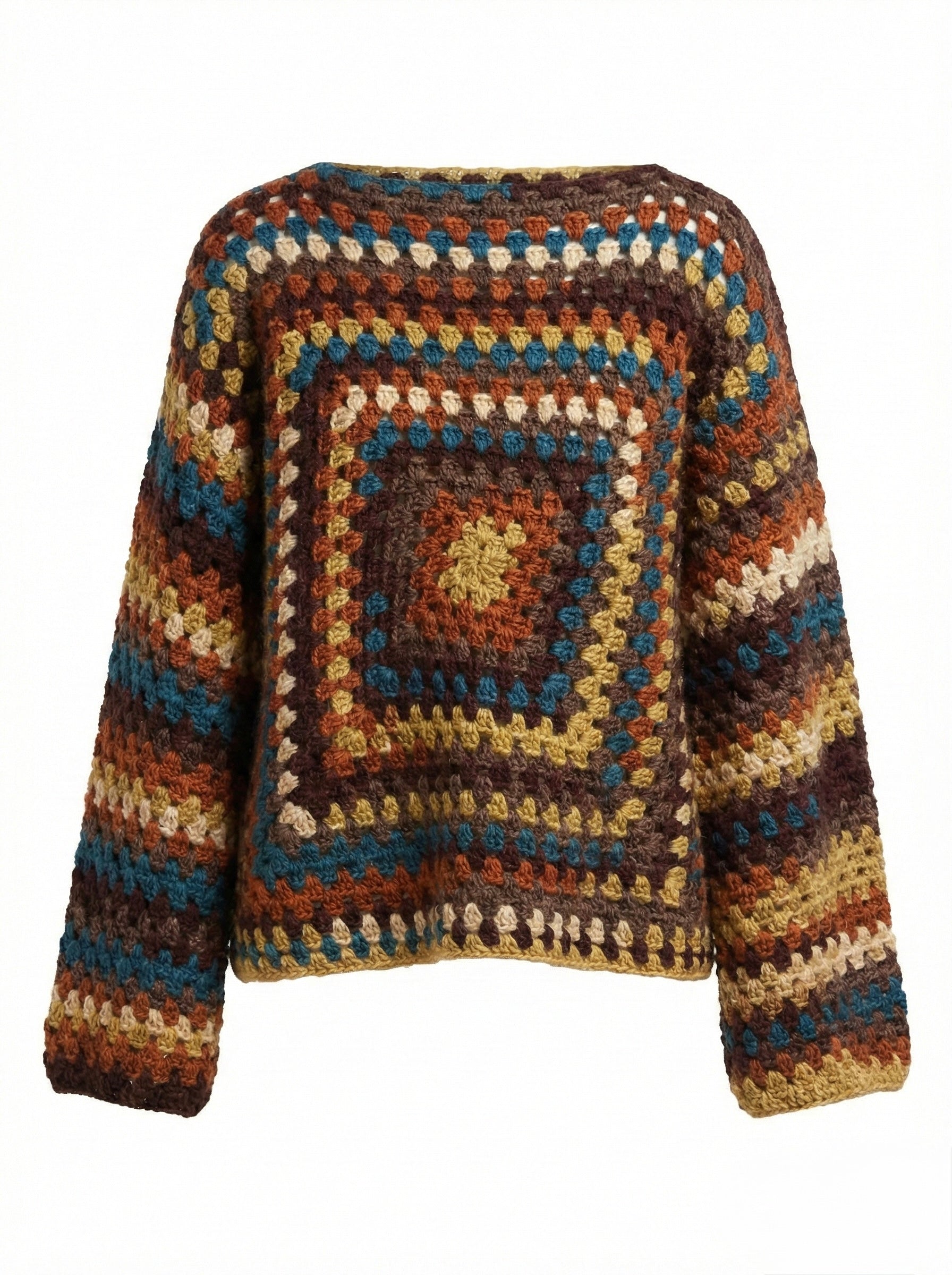 Earth – Chunky Wool Crochet Jumper — handmade chunky wool crochet jumper by Ana Chic