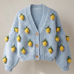 Handmade organic cotton crochet cardigan by Ana Chic