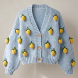 Handmade organic cotton crochet cardigan by Ana Chic