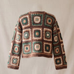Handmade organic cotton crochet cardigan by Ana Chic