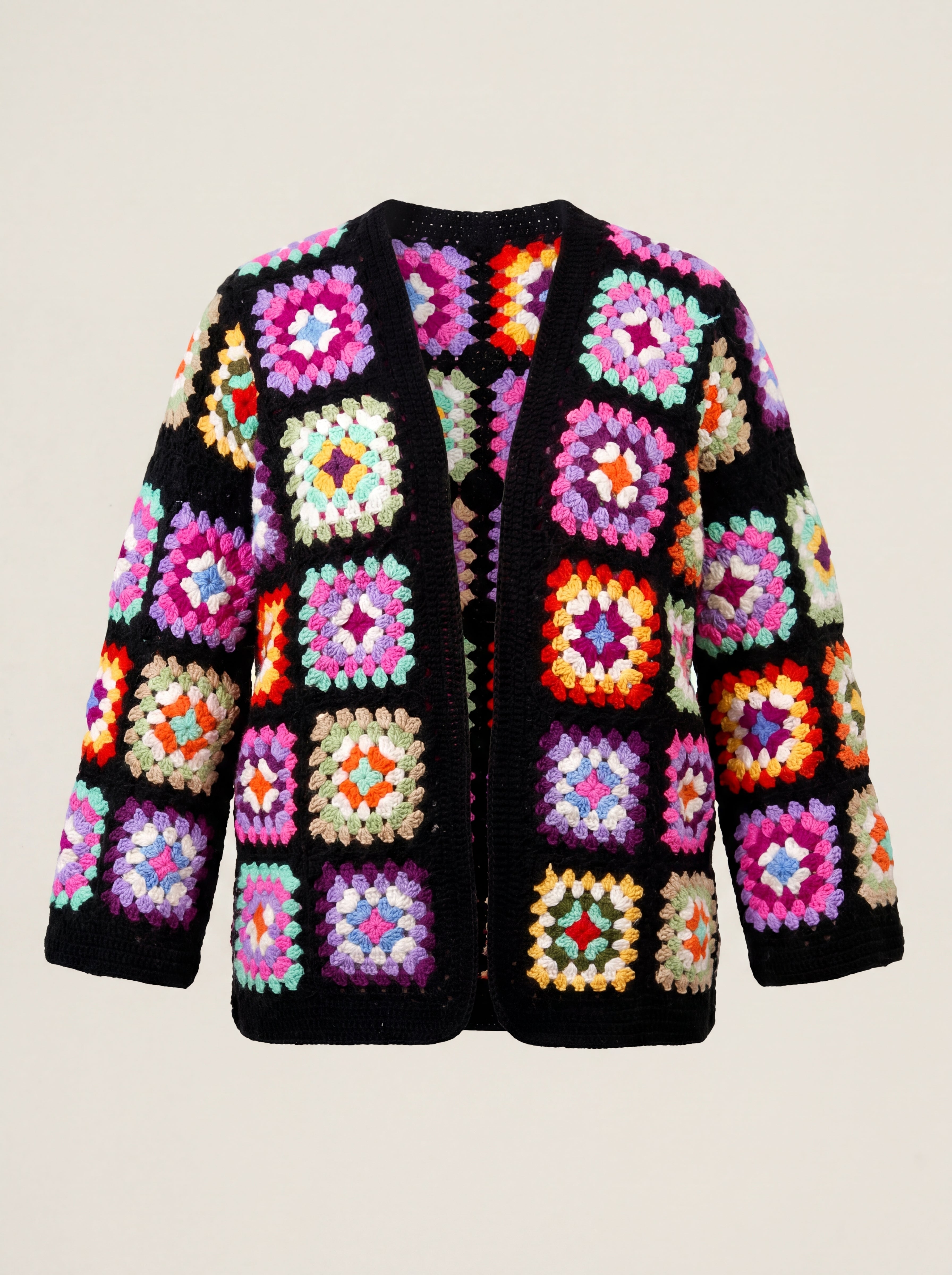 Handmade organic cotton crochet cardigan by Ana Chic