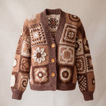 Handmade organic cotton crochet cardigan by Ana Chic
