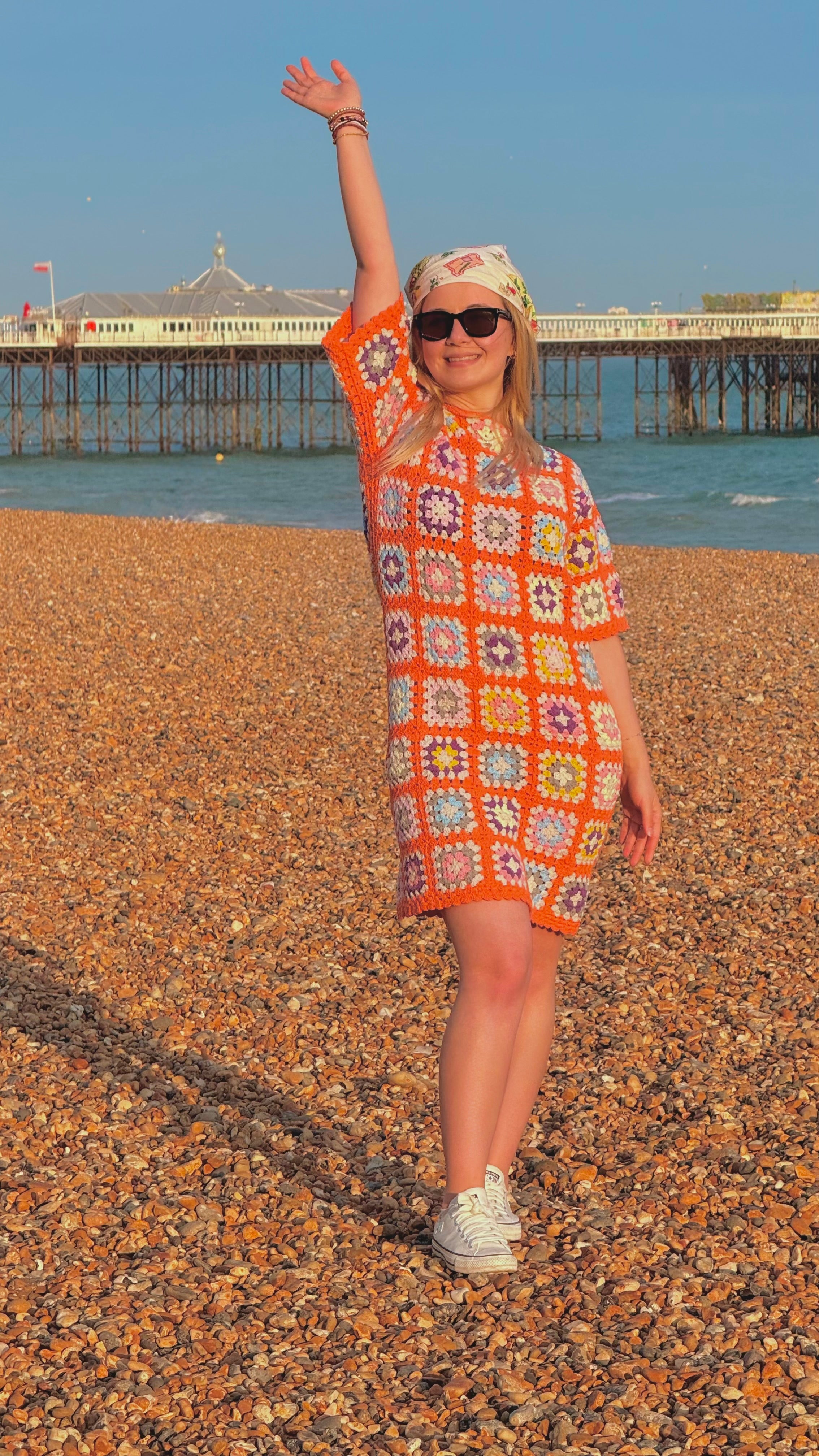 Handmade organic cotton crochet dress by Ana Chic