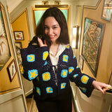 Handmade organic cotton crochet starry night by Ana Chic