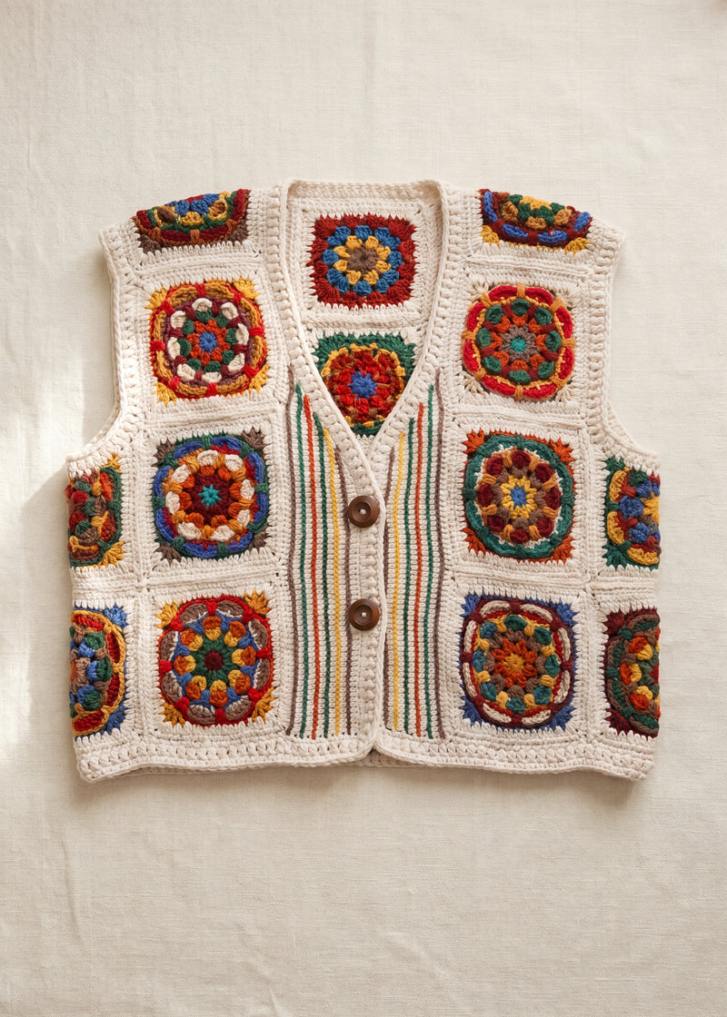 Handmade organic cotton vest by Ana Chic