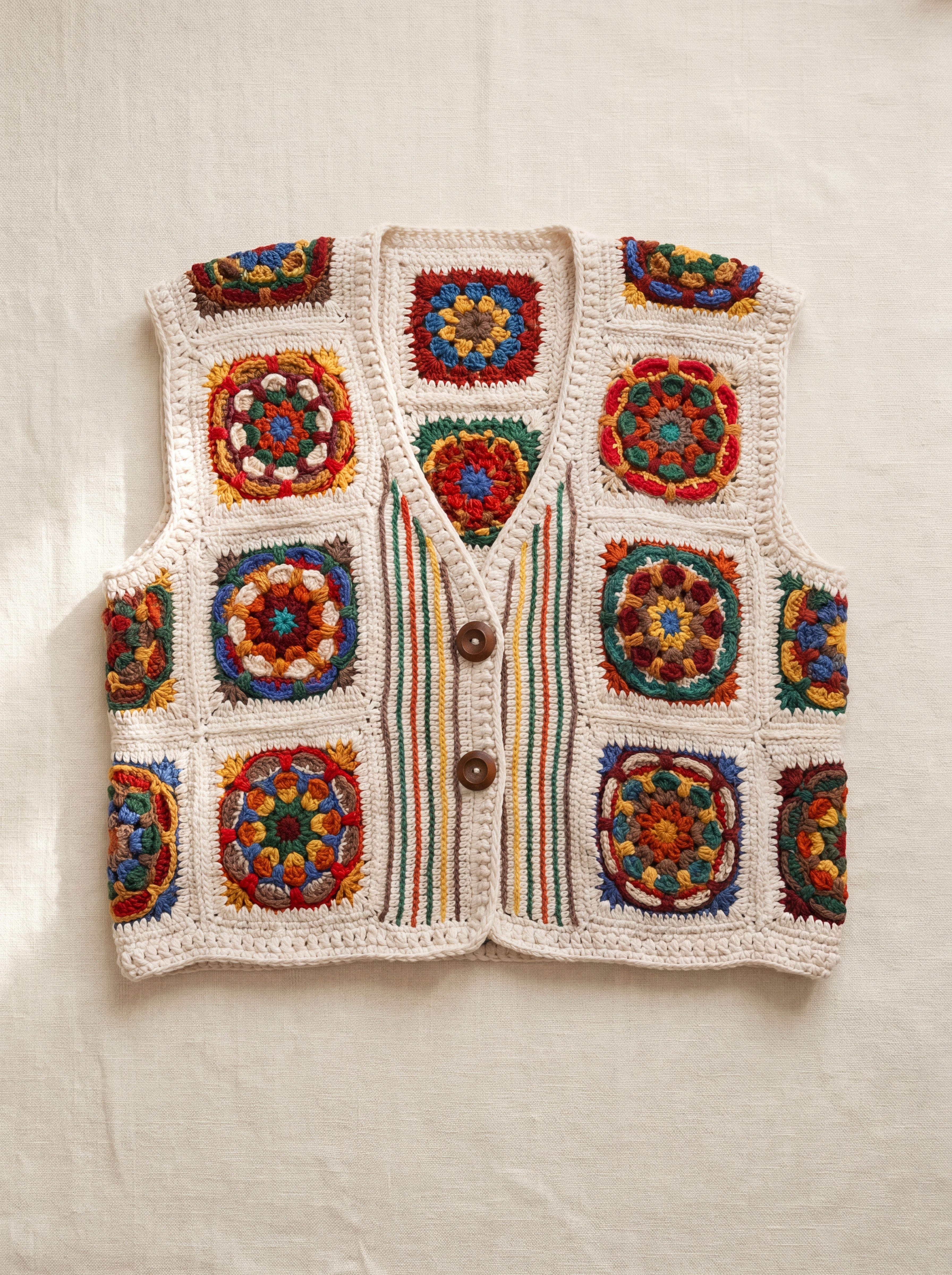 Handmade organic cotton vest by Ana Chic