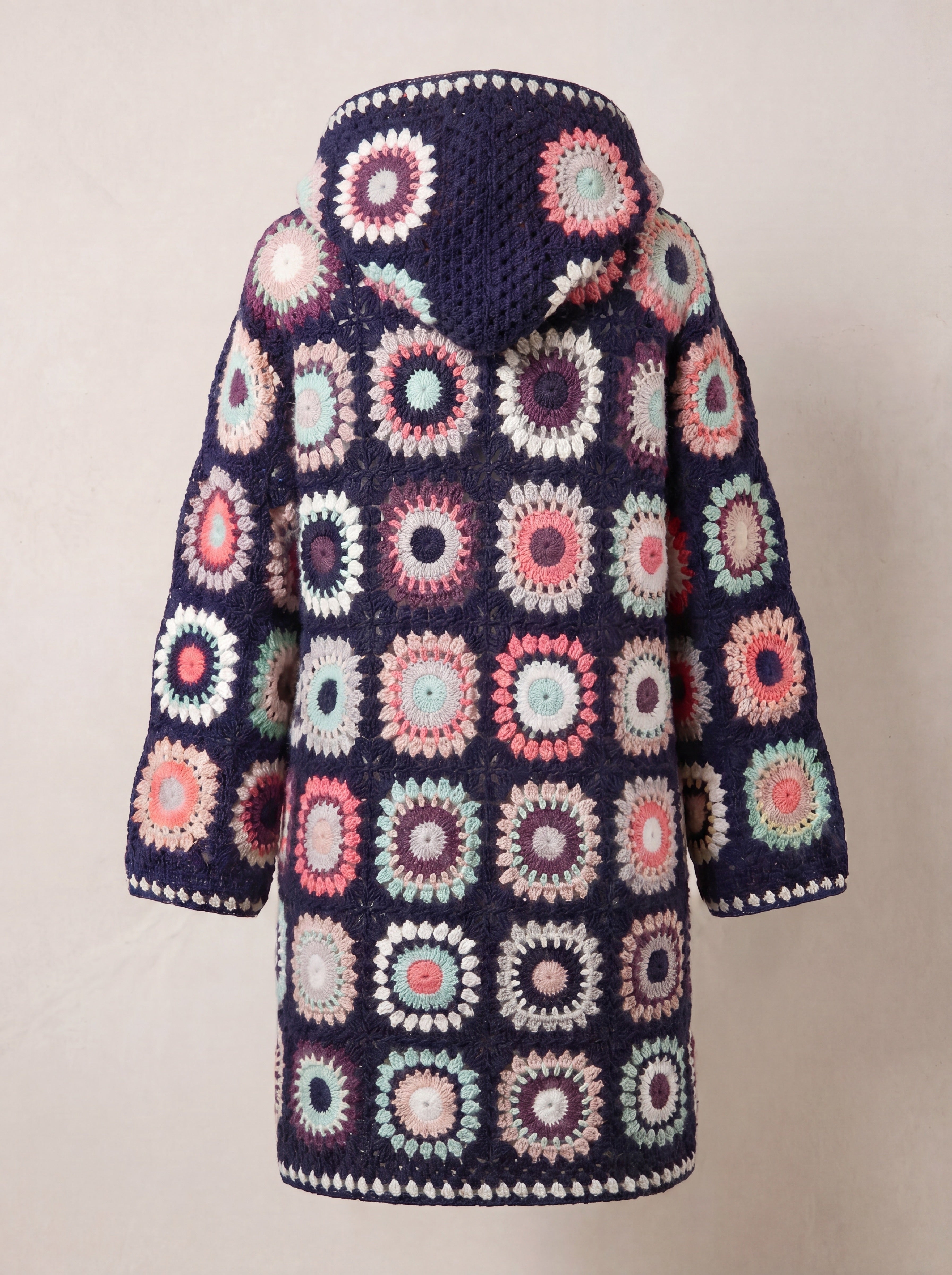 Handmade organic cotton crochet coat by Ana Chic