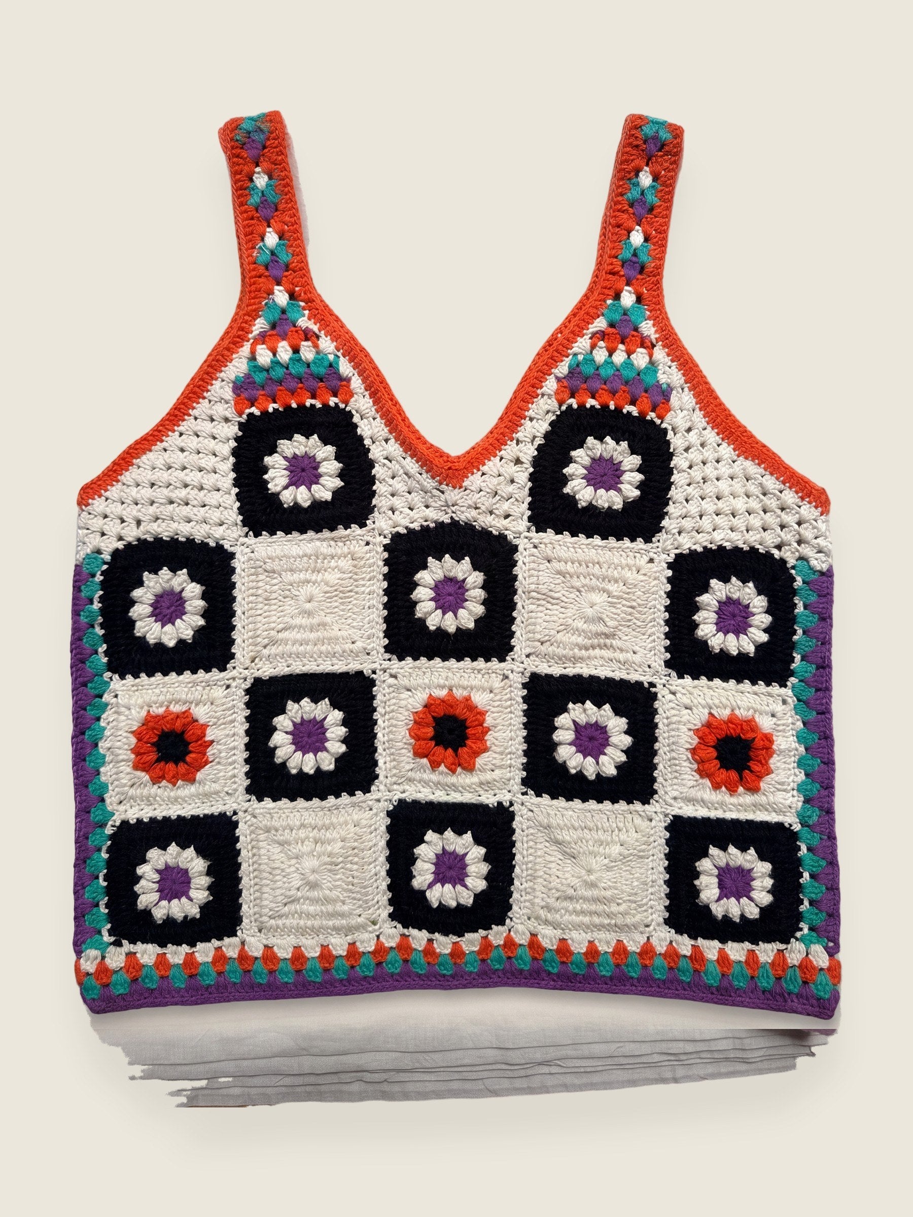 Handmade organic cotton crochet top by Ana Chic