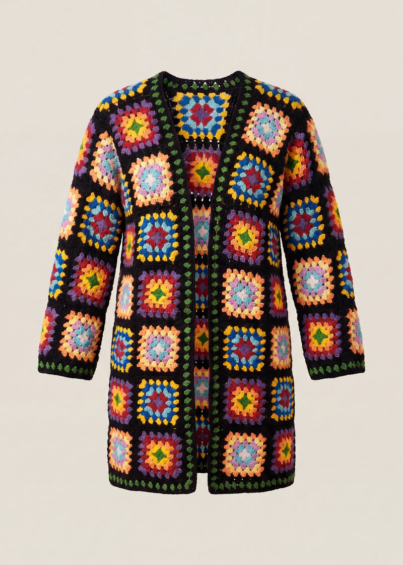 Handmade organic cotton crochet cardigan by Ana Chic