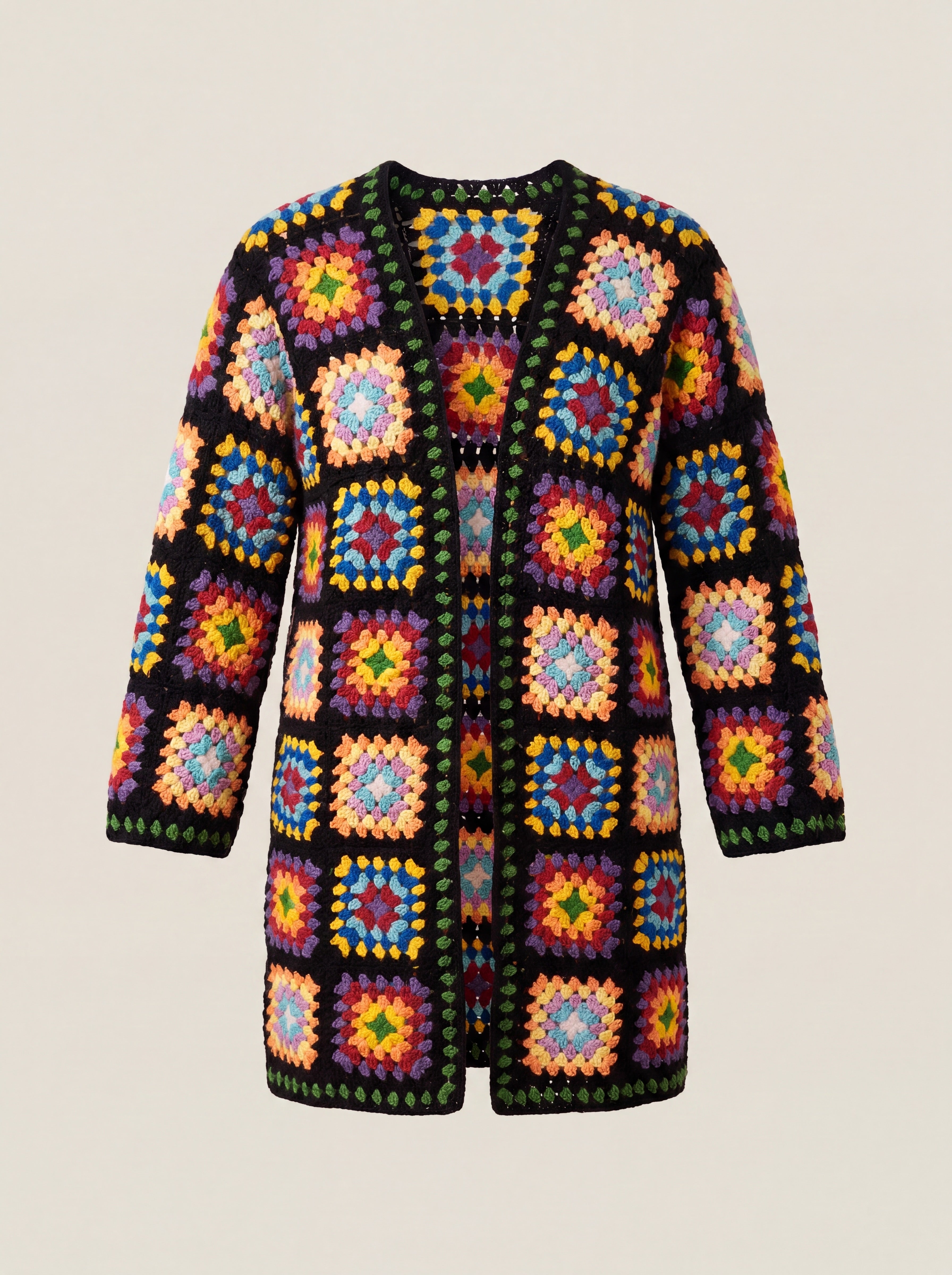 Handmade organic cotton crochet cardigan by Ana Chic