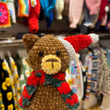 Handmade organic cotton crochet bear toy by Ana Chic