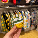 Handmade organic cotton crochet duck keychain by Ana Chic