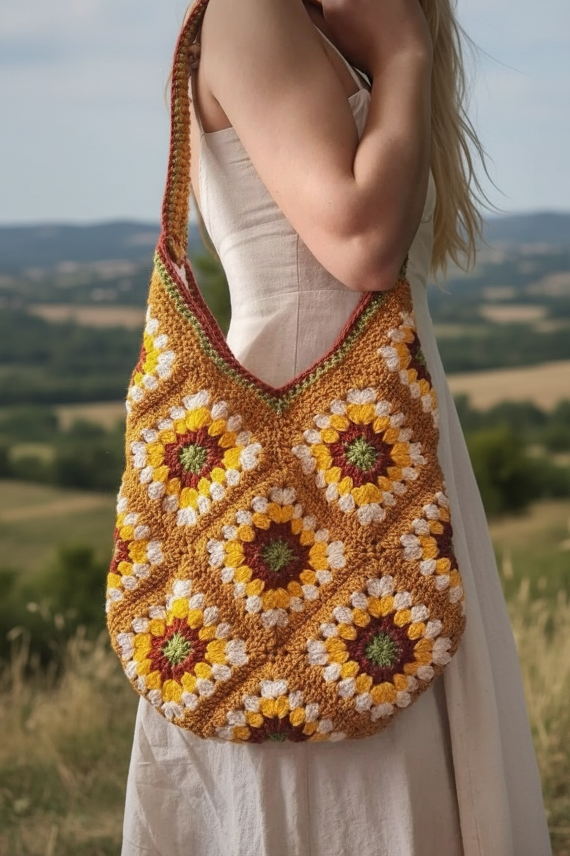 Granny Bag — handmade organic cotton crochet bag by Ana Chic