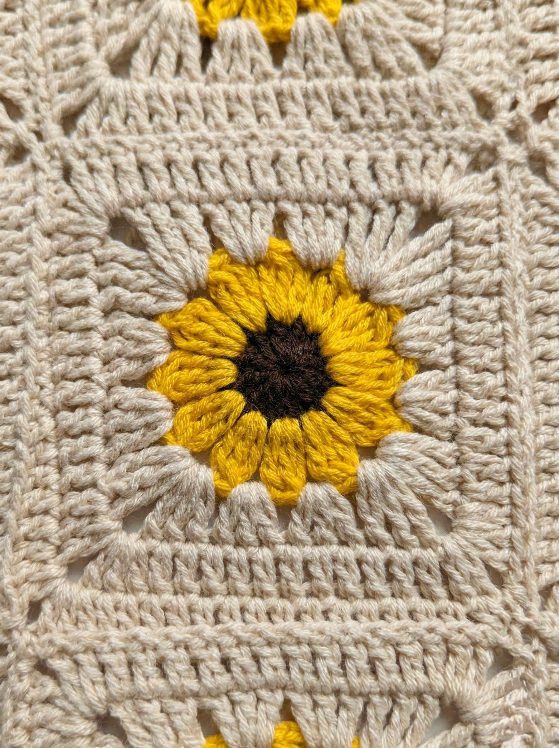 Daisy – Cotton Crochet Cardigan — handmade organic cotton crochet cardigan by Ana Chic, detail 6