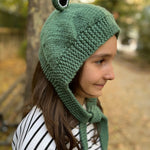 Handmade Beanie by Ana Chic - Froggy Beanie with Ties