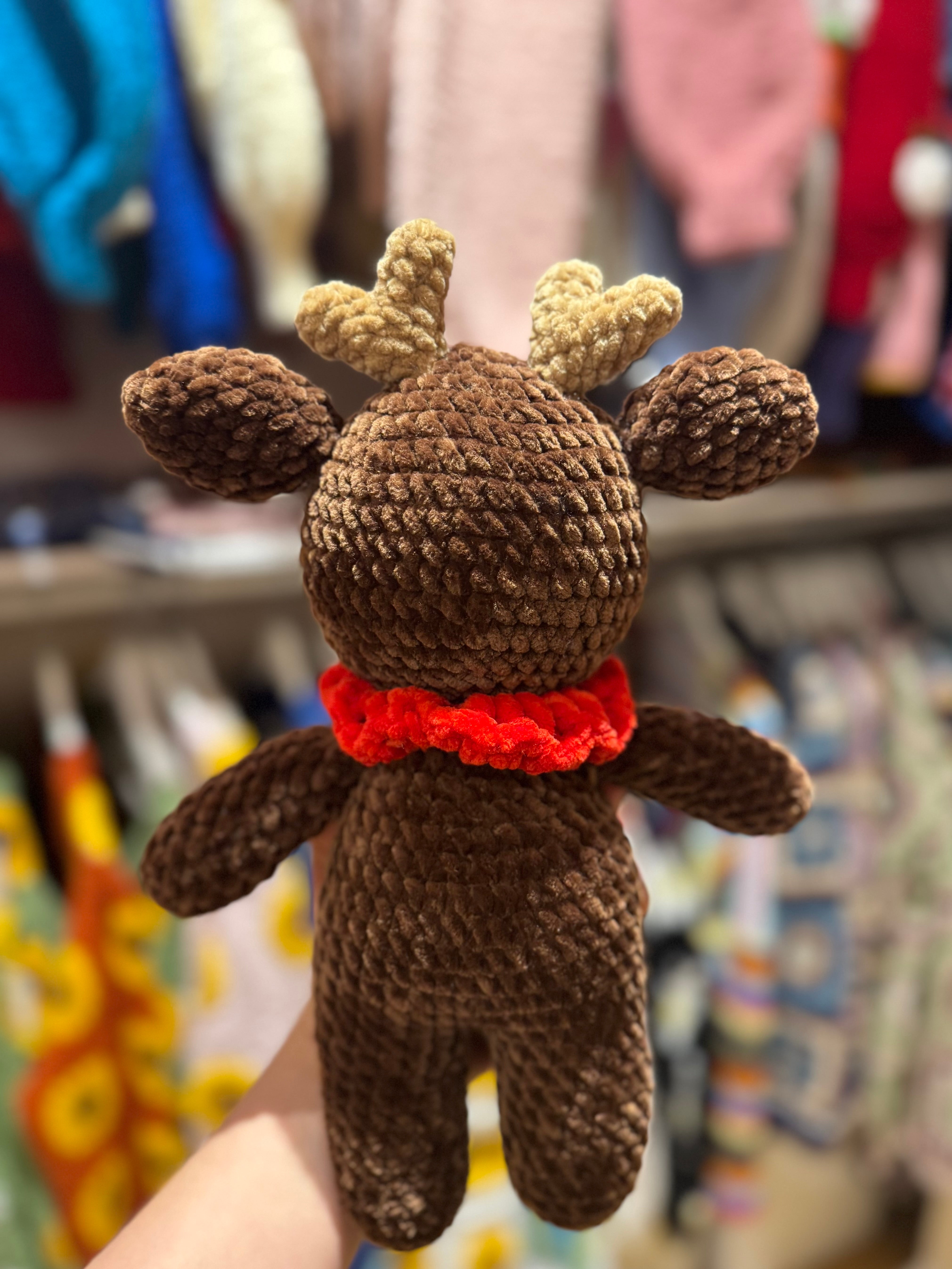 Handmade organic cotton crochet reindeer by Ana Chic
