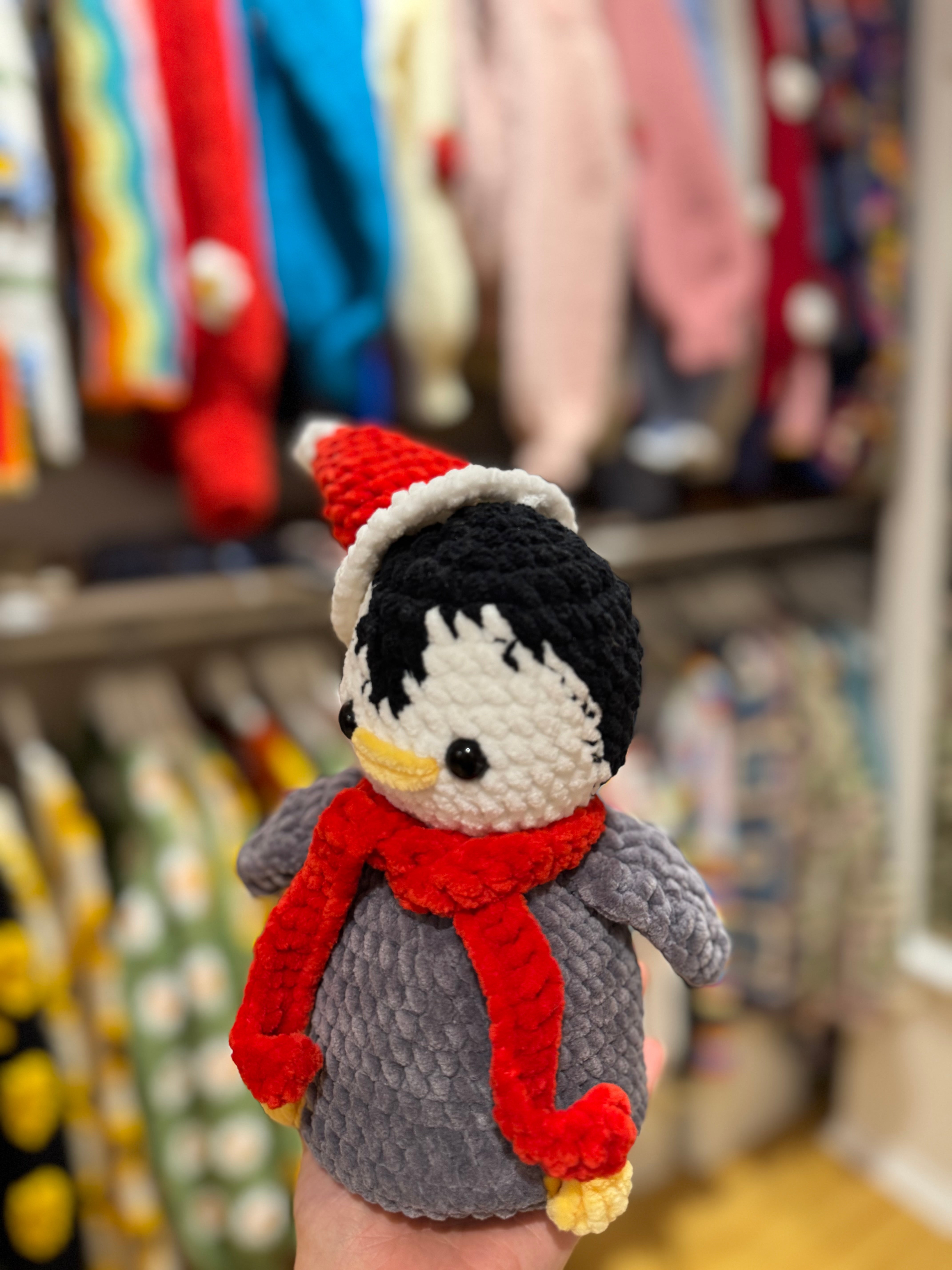 Handmade organic cotton crochet copy reindeer toy by Ana Chic