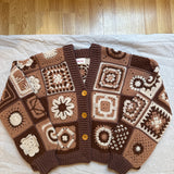 Leyla mandala cardigan brown