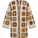 Boho long cardi — handmade organic cotton crochet cardigan by Ana Chic