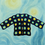 Handmade organic cotton crochet starry night by Ana Chic